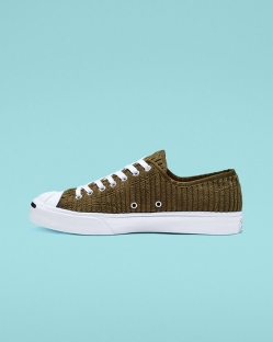 Converse Jack Purcell Wide Wale Cord Férfi Rövidszárú Fekete/Fehér/Olivazöld | GWERJZL-HU